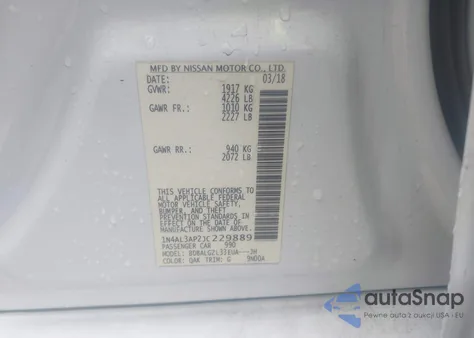 2018 Nissan Altima 2.5 S from USA, damaged, VIN 1N4AL3AP2JC229889